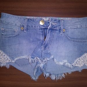 3 pairs of size 0 - 2 jean shorts